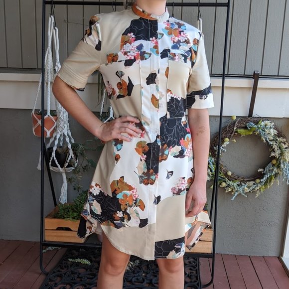 3.1 Phillip Lim for Target Shirt Dress Spring Flor - Picture 1 of 3
